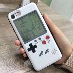 Wholesale iPhone 8 Plus / 7 Plus Retro Tetris Classic Gaming Console Handheld Game Player Case (White)